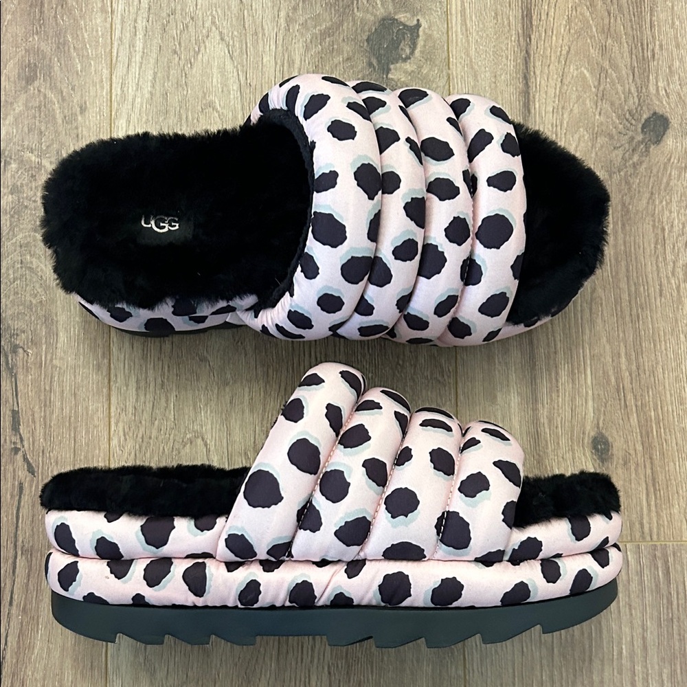 UGG Maxi Platform Pink Cheetah Slides